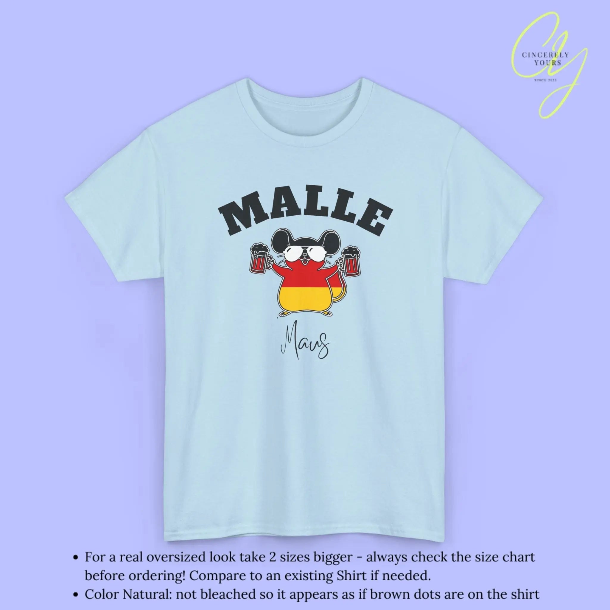 Malle WM Deutschland Shirt — Malle Party Maus Bierkrug - Cincerely Yours