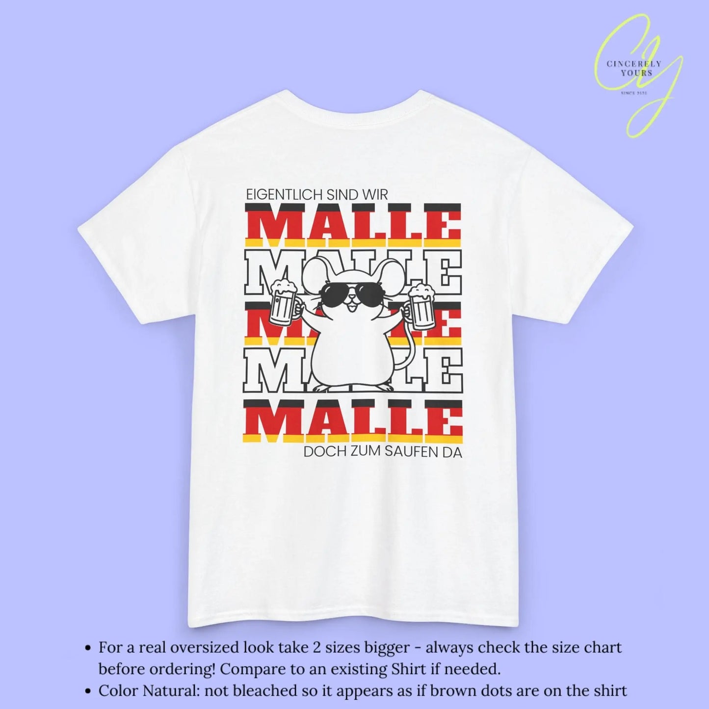 Malle WM Deutschland Shirt — Party Maus Bierkrug - Cincerely Yours