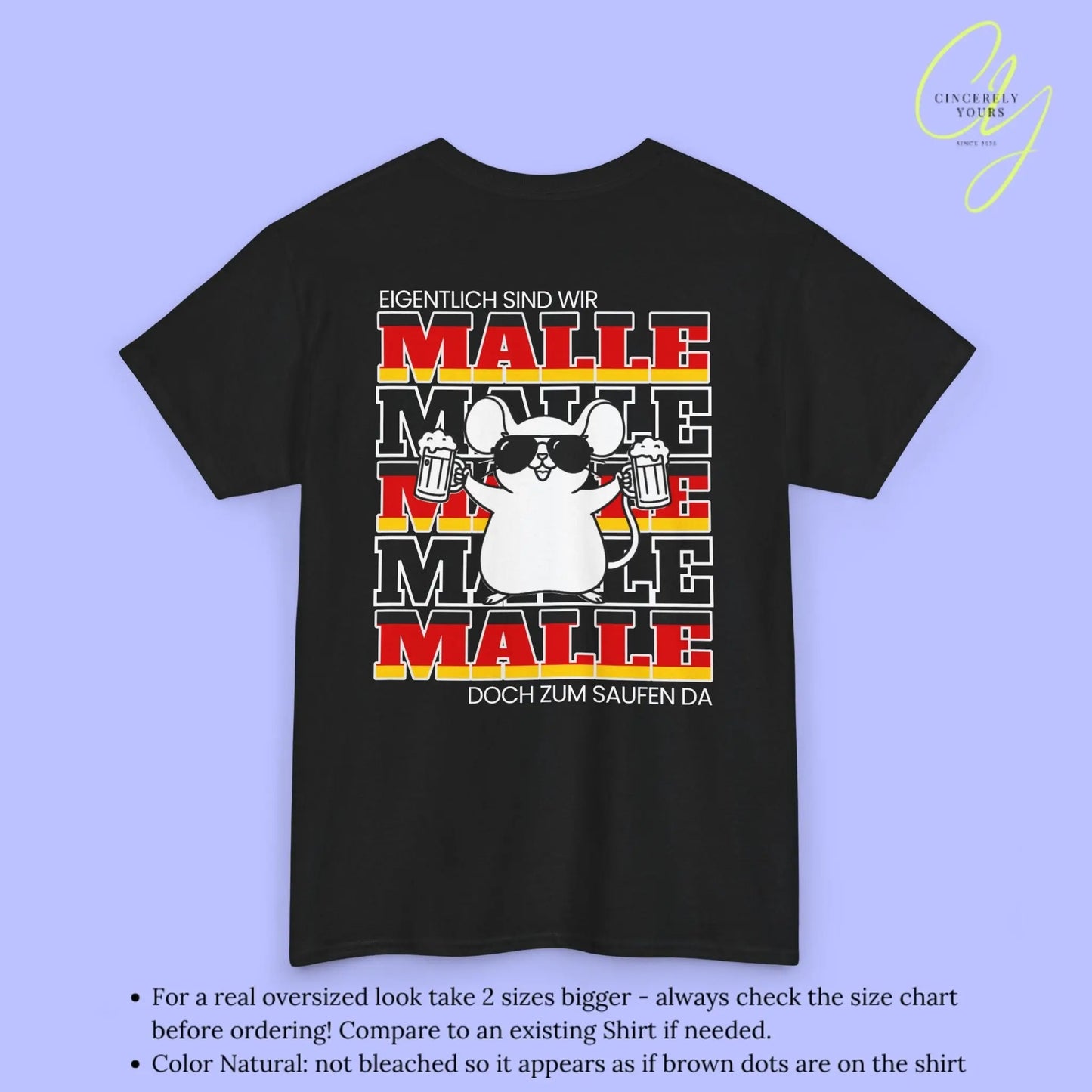 Malle WM Deutschland Shirt — Party Maus Bierkrug - Cincerely Yours