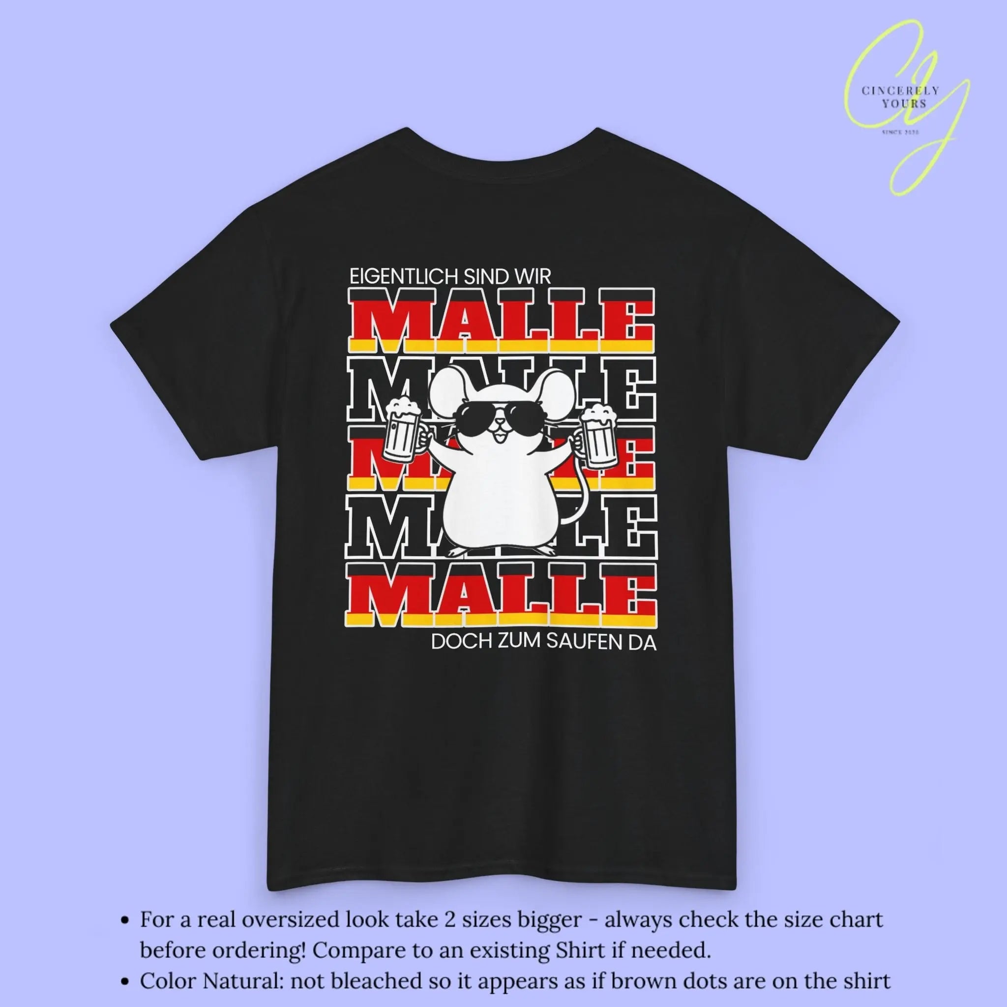 Malle WM Deutschland Shirt — Party Maus Bierkrug - Cincerely Yours