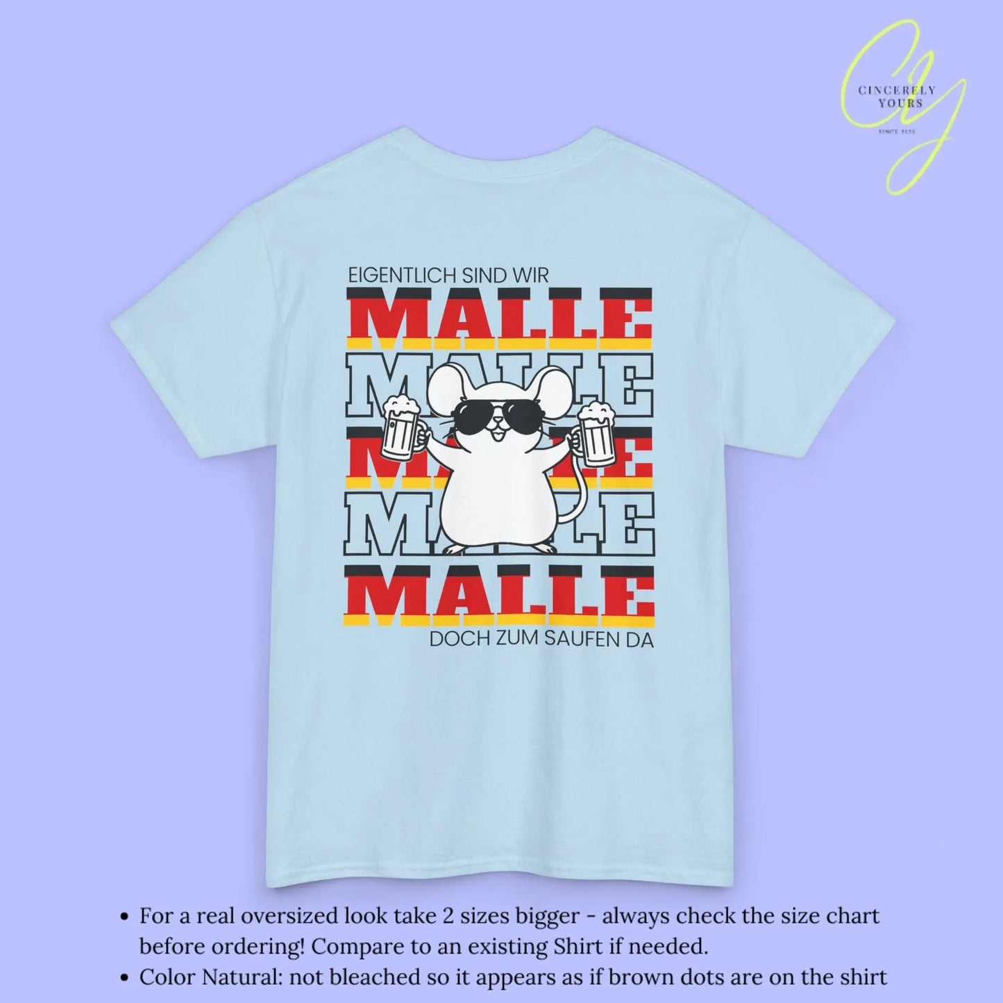 Malle WM Deutschland Shirt — Party Maus Bierkrug - Cincerely Yours