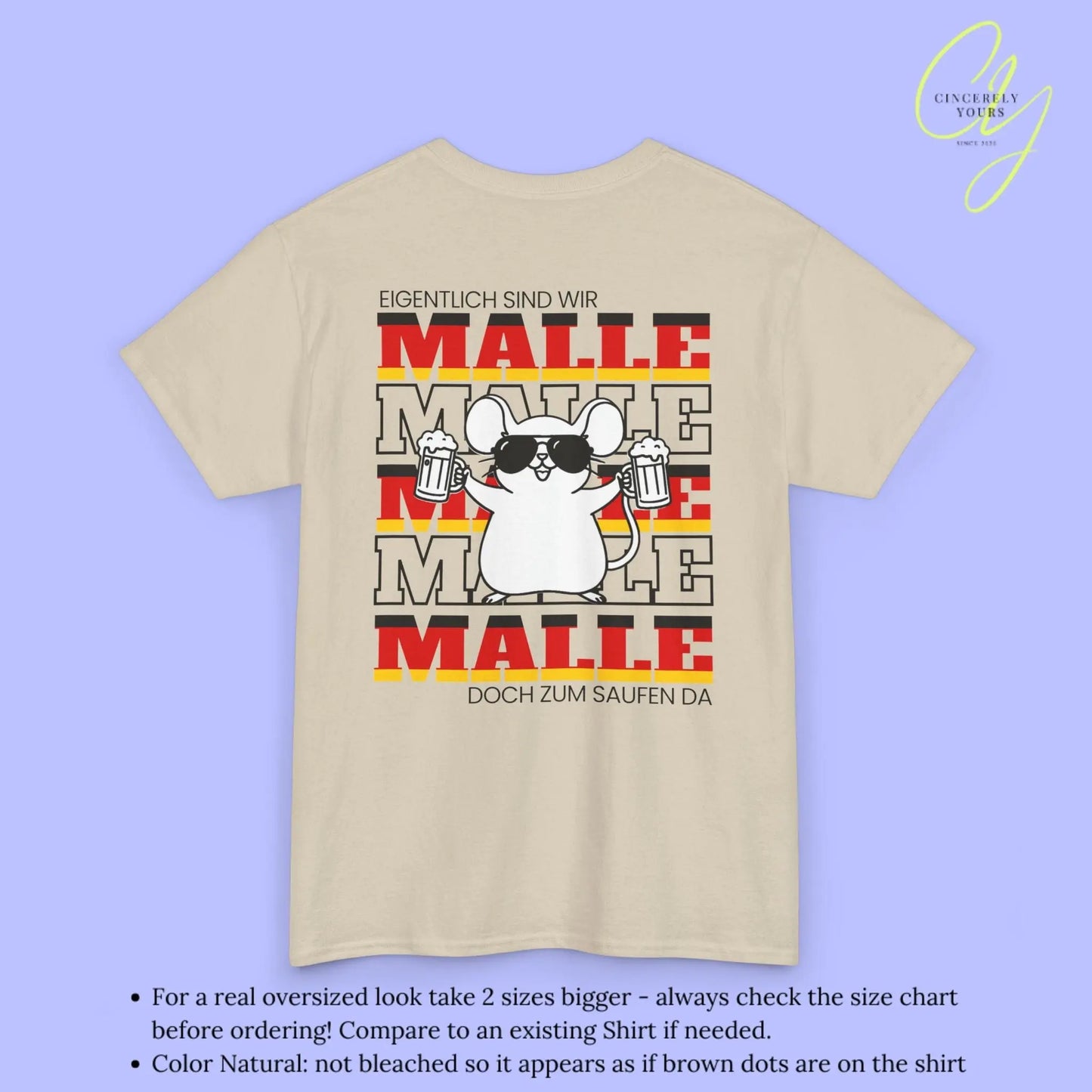 Malle WM Deutschland Shirt — Party Maus Bierkrug - Cincerely Yours