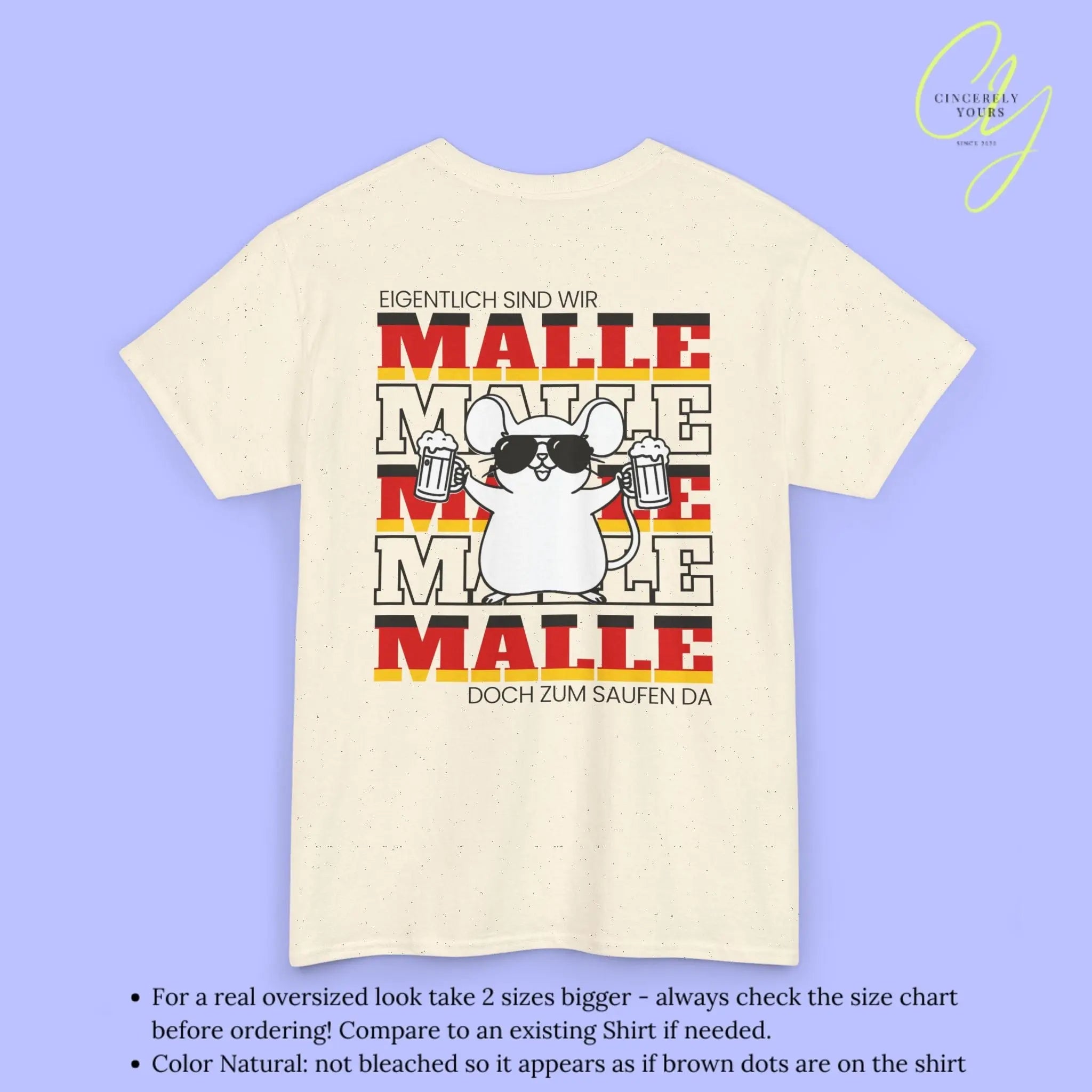 Malle WM Deutschland Shirt — Party Maus Bierkrug - Cincerely Yours