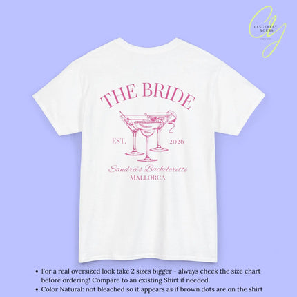 Old Money Bachelorette Party Tee — 'Bride’s Squad' Martini Bach Crew Shirt (Customizable) - Cincerely Yours