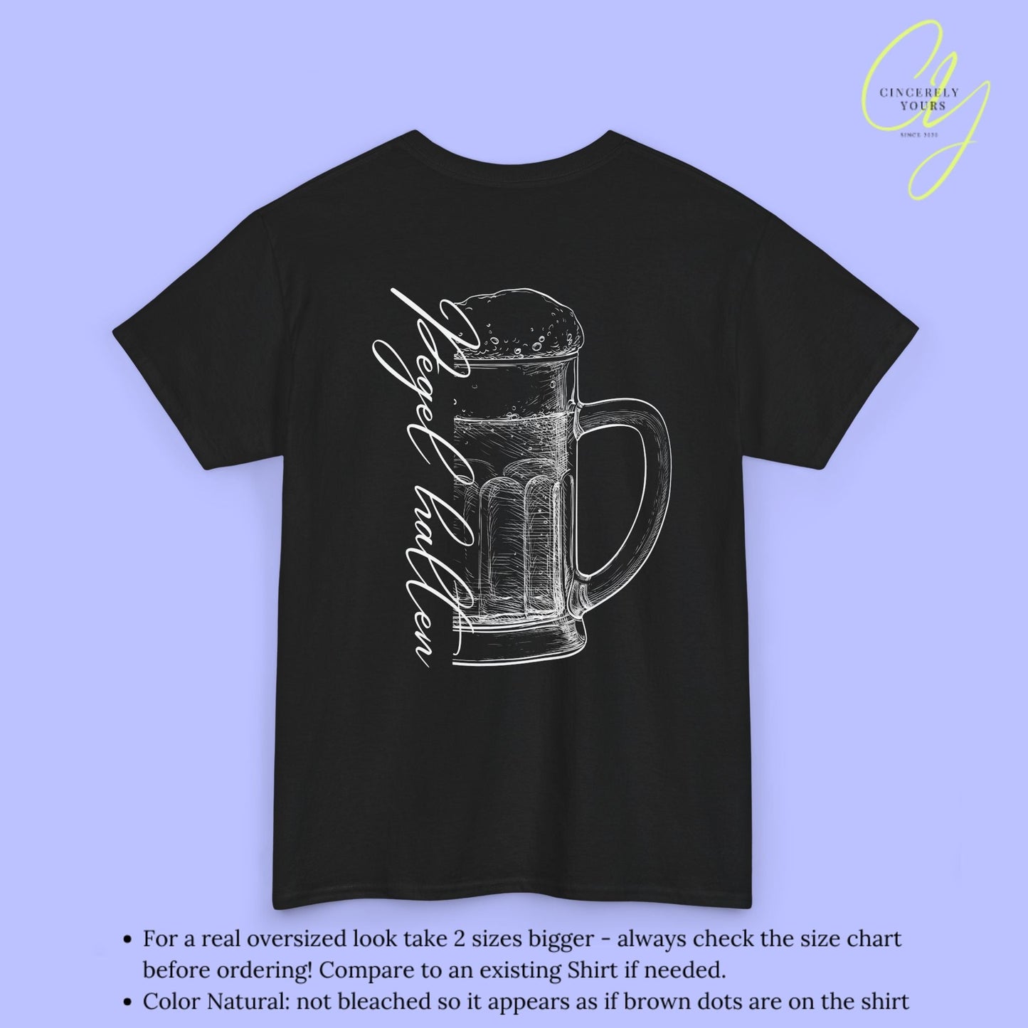 Party Shirt Bierkrug — Pegel halten (Customizable) - Cincerely Yours