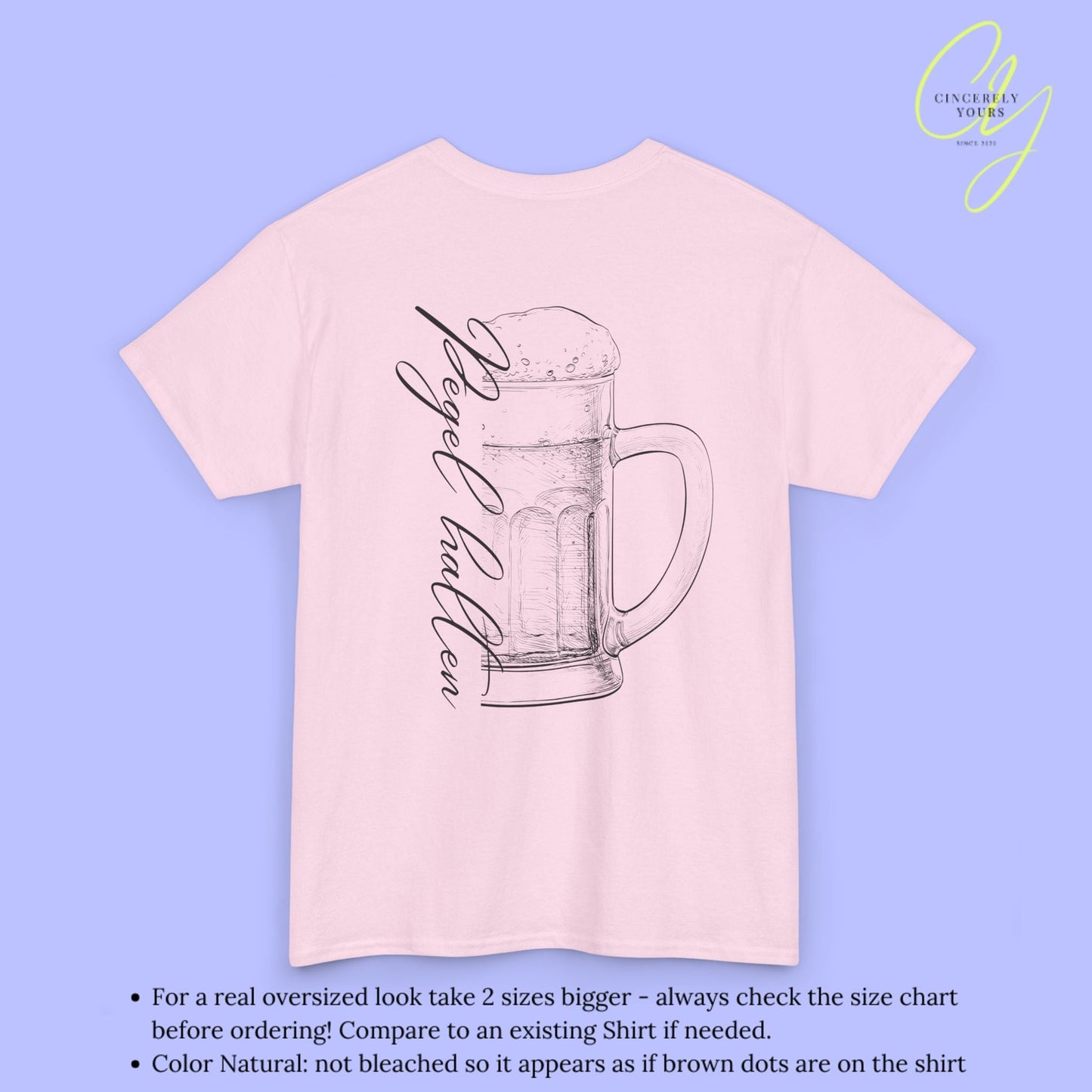 Party Shirt Bierkrug — Pegel halten (Customizable) - Cincerely Yours