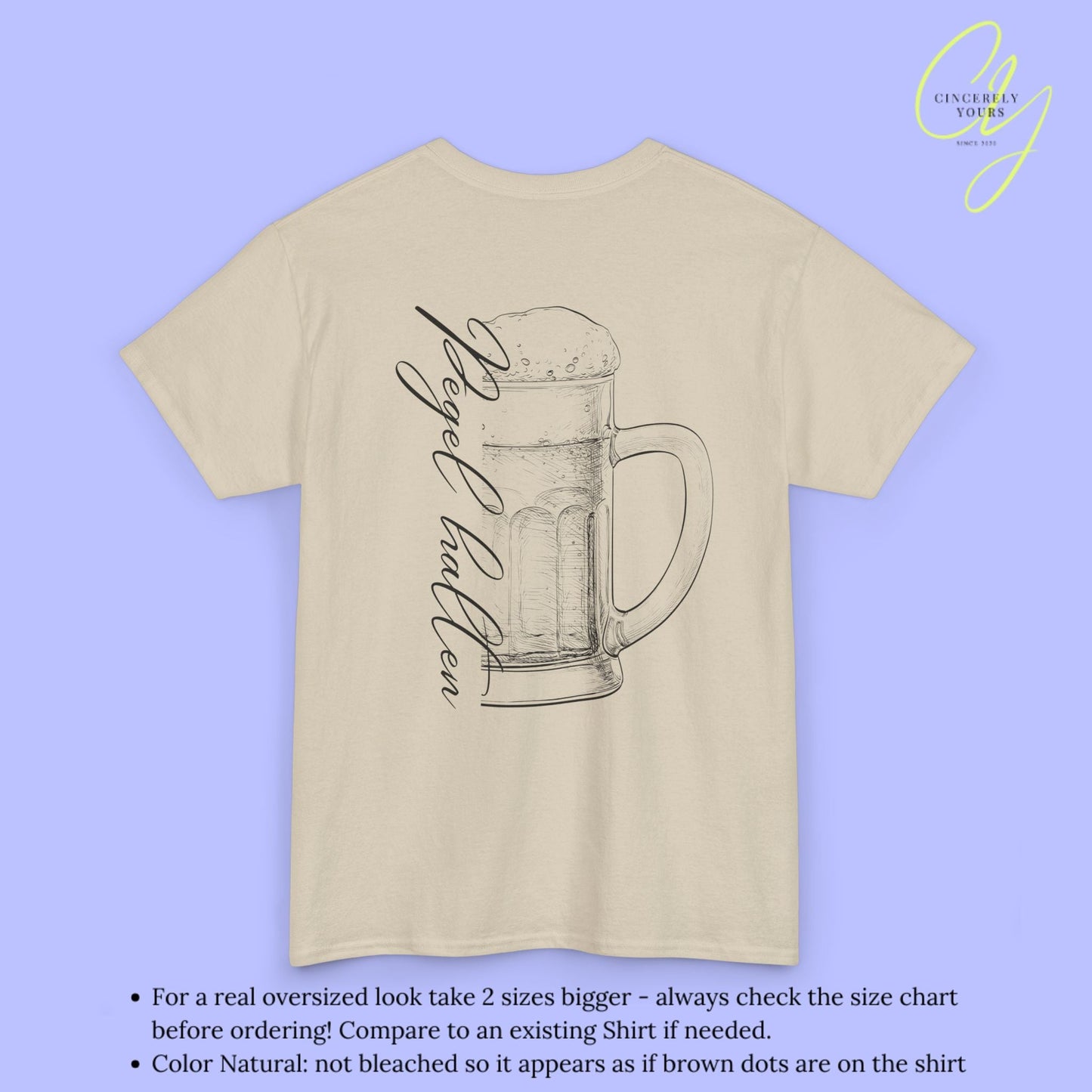 Party Shirt Bierkrug — Pegel halten (Customizable) - Cincerely Yours