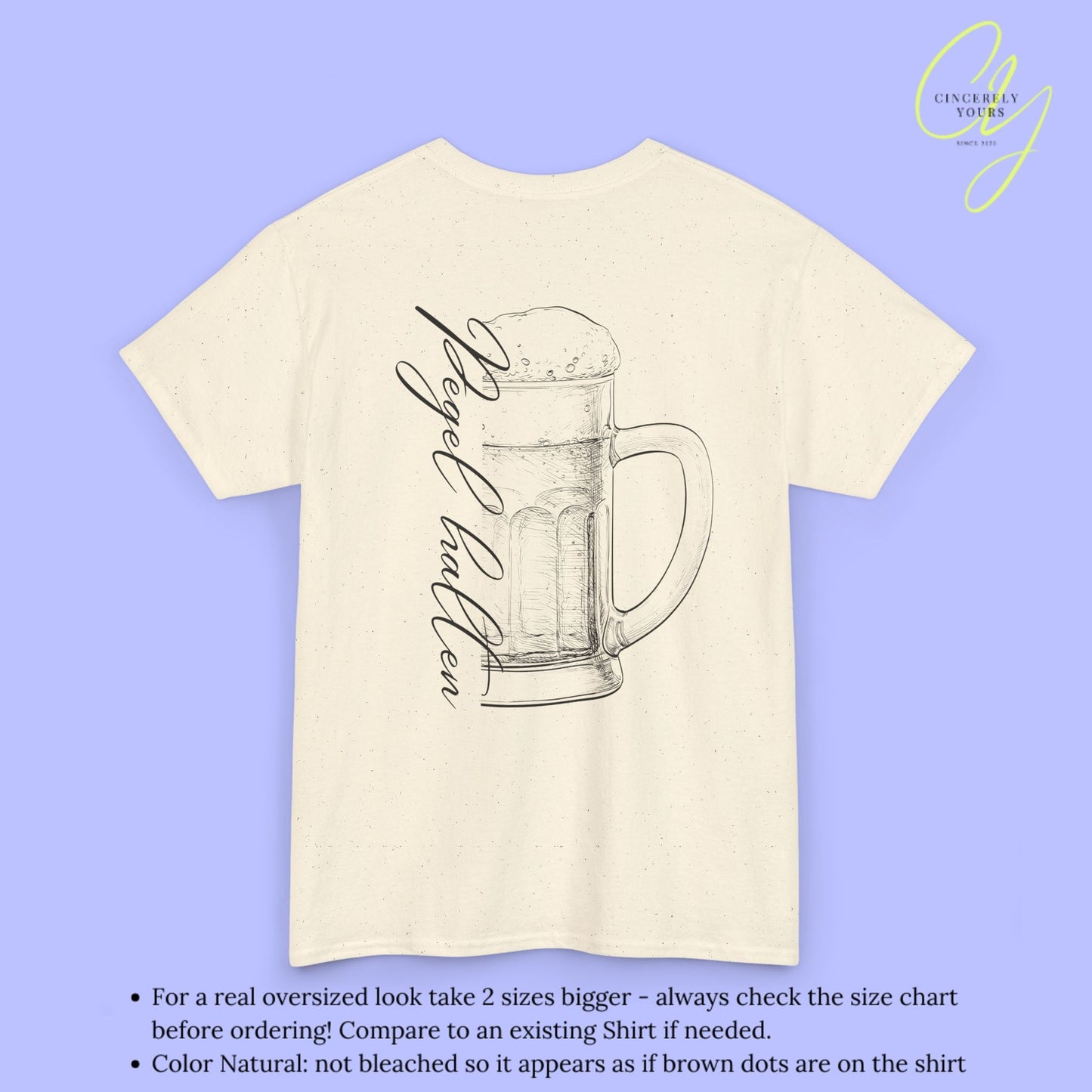 Party Shirt Bierkrug — Pegel halten (Customizable) - Cincerely Yours