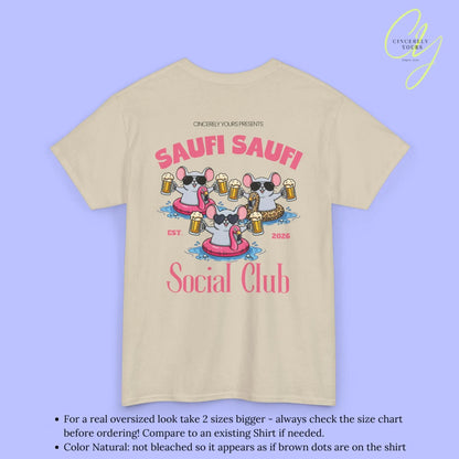 Saufi Saufi Social Club Party Shirt — Malle Bier Maus Flamingo Crew (Customizable) - Cincerely Yours