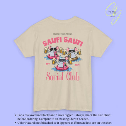 Saufi Saufi Social Club Party Shirt — Malle Bier Maus Flamingo Crew (Customizable) - Cincerely Yours