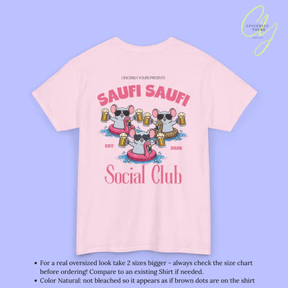 Saufi Saufi Social Club Party Shirt — Malle Bier Maus Flamingo Crew (Customizable) - Cincerely Yours