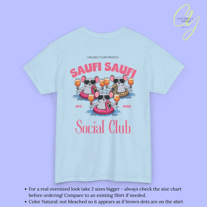 Saufi Saufi Social Club Party Shirt — Malle Orange Spritz Maus Flamingo Crew (Customizable) - Cincerely Yours
