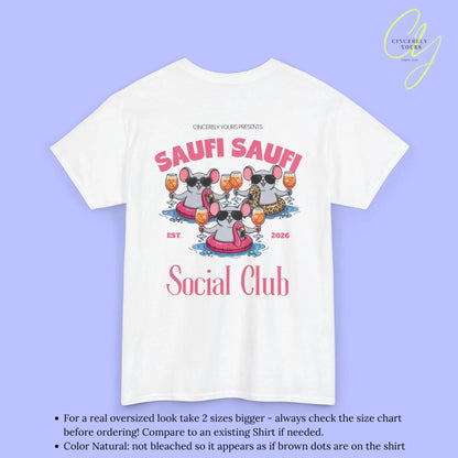 Saufi Saufi Social Club Party Shirt — Malle Orange Spritz Maus Flamingo Crew (Customizable) - Cincerely Yours
