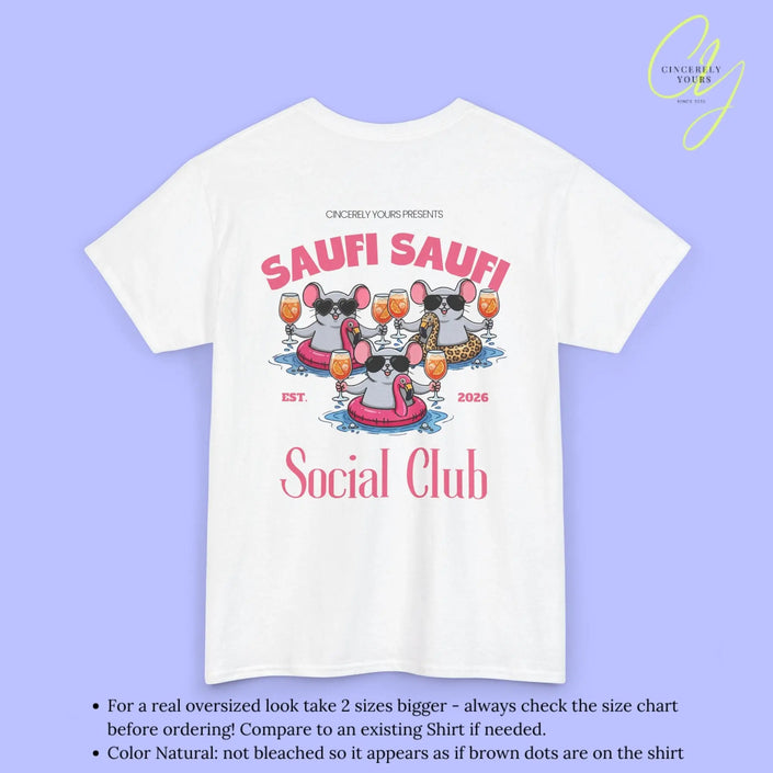 Saufi Saufi Social Club Party Shirt — Malle Orange Spritz Maus Flamingo Crew (Customizable) - Cincerely Yours