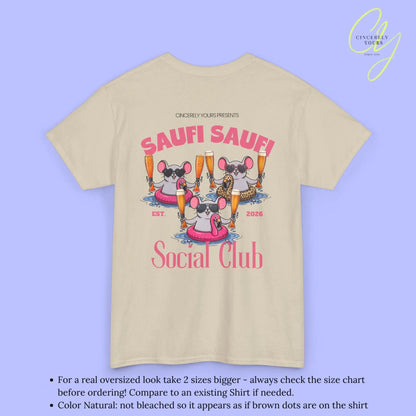 Saufi Saufi Social Club Party Shirt — Malle Säule Maus Flamingo Crew (Customizable) - Cincerely Yours