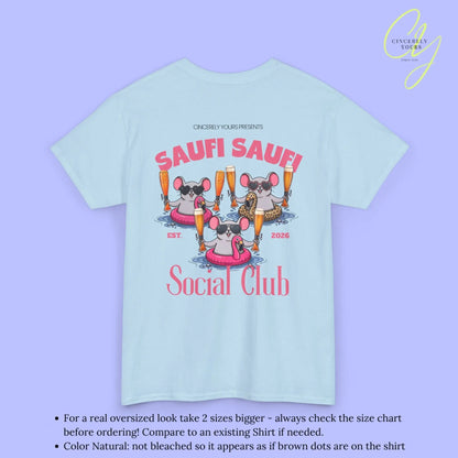 Saufi Saufi Social Club Party Shirt — Malle Säule Maus Flamingo Crew (Customizable) - Cincerely Yours