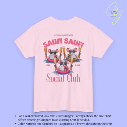 Saufi Saufi Social Club Party Shirt — Malle Säule Maus Flamingo Crew (Customizable) - Cincerely Yours