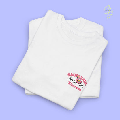 Saufi Saufi Social Club Party Shirt — Pink Flamingo Bierkrüge (Customizable) - Cincerely Yours