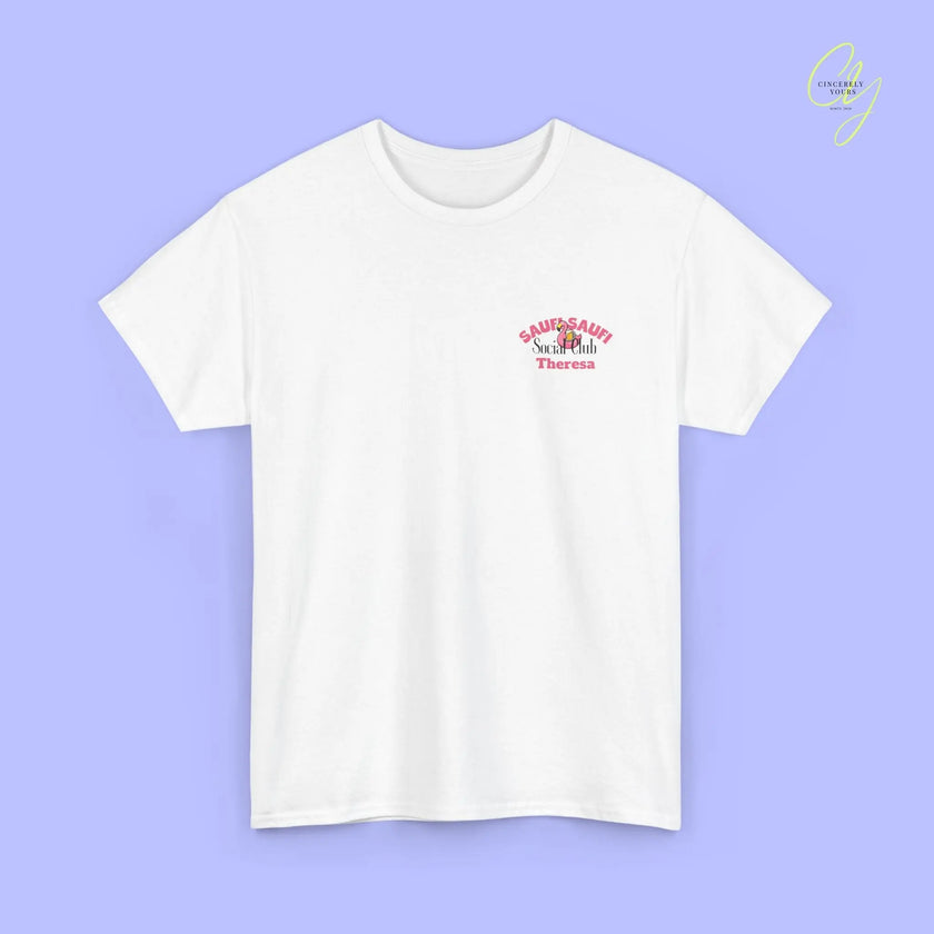 Saufi Saufi Social Club Party Shirt — Pink Flamingo Bierkrüge (Customizable) - Cincerely Yours